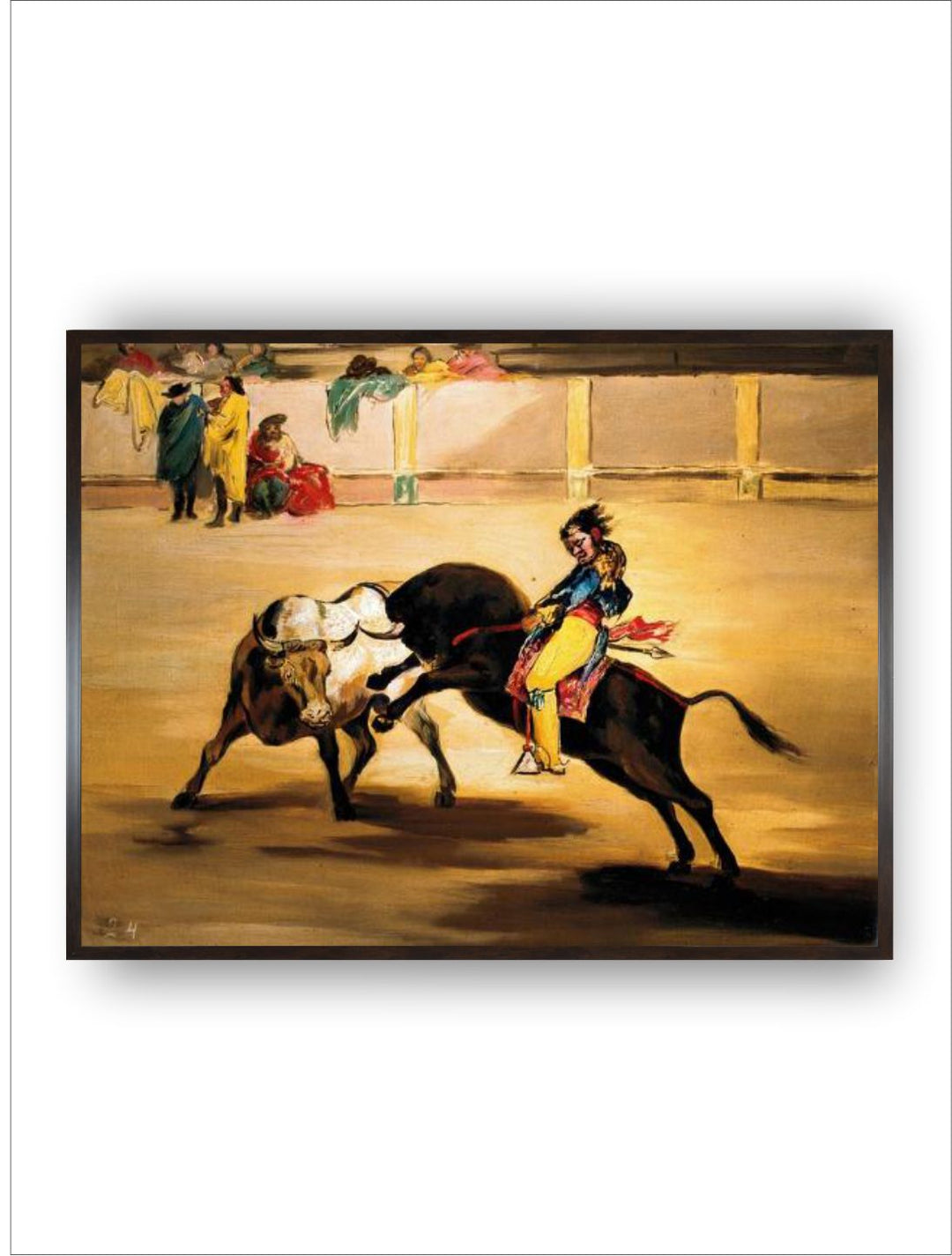 Mariano Ceballos Called the Indian on the Back of a Bull Breaks His Pike  by Francisco de Goya