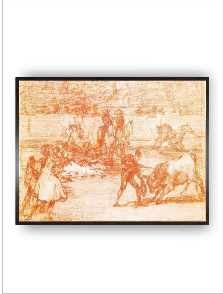 Tauromachie : Un Torero Se Prepare a Tuer En Utilisant Un Chapeau by Francisco de Goya