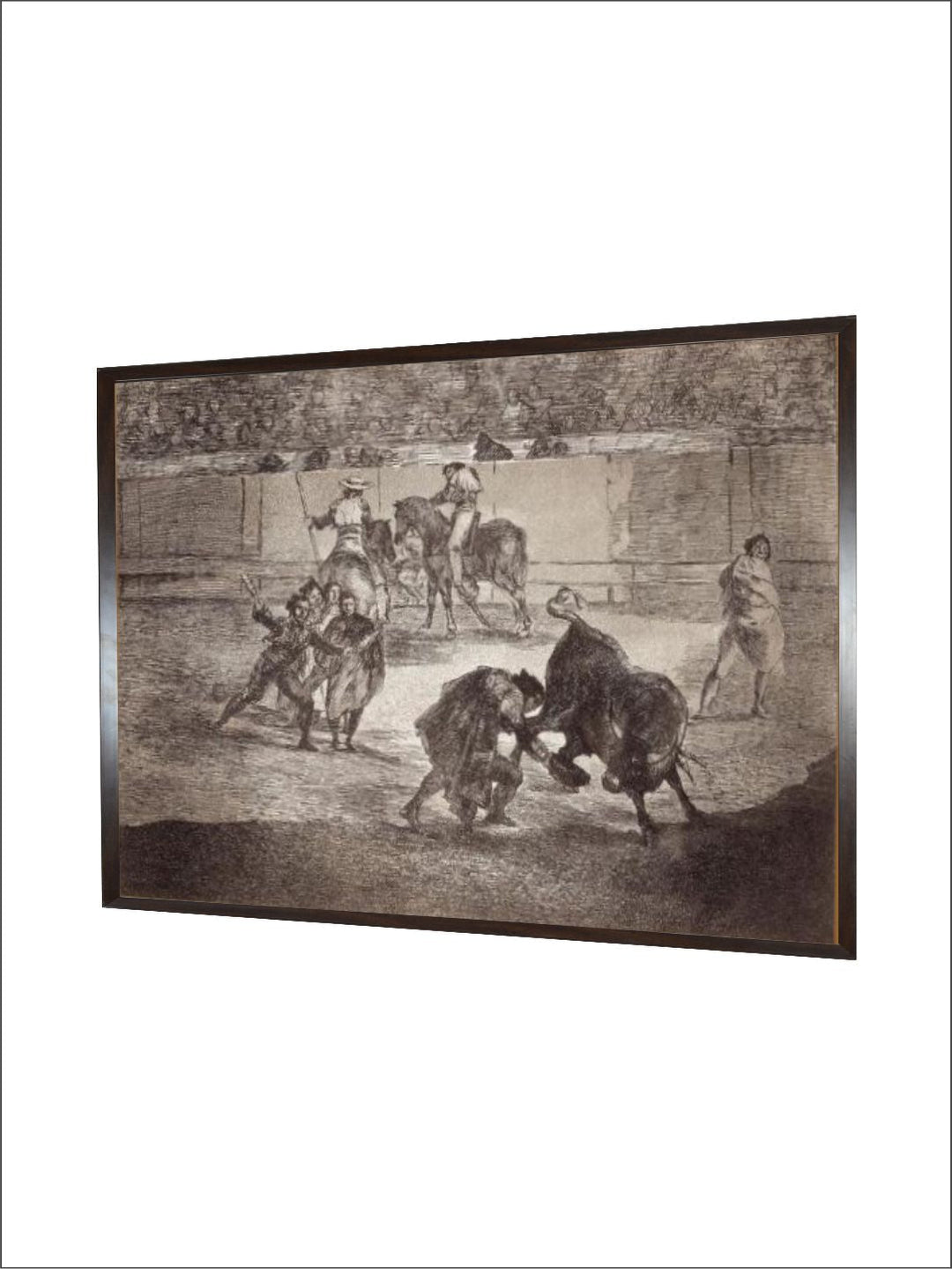 Bullfighter Enters the Arena to Kill the Bull with a Hat instead of the Muleta,by Francisco de Goya