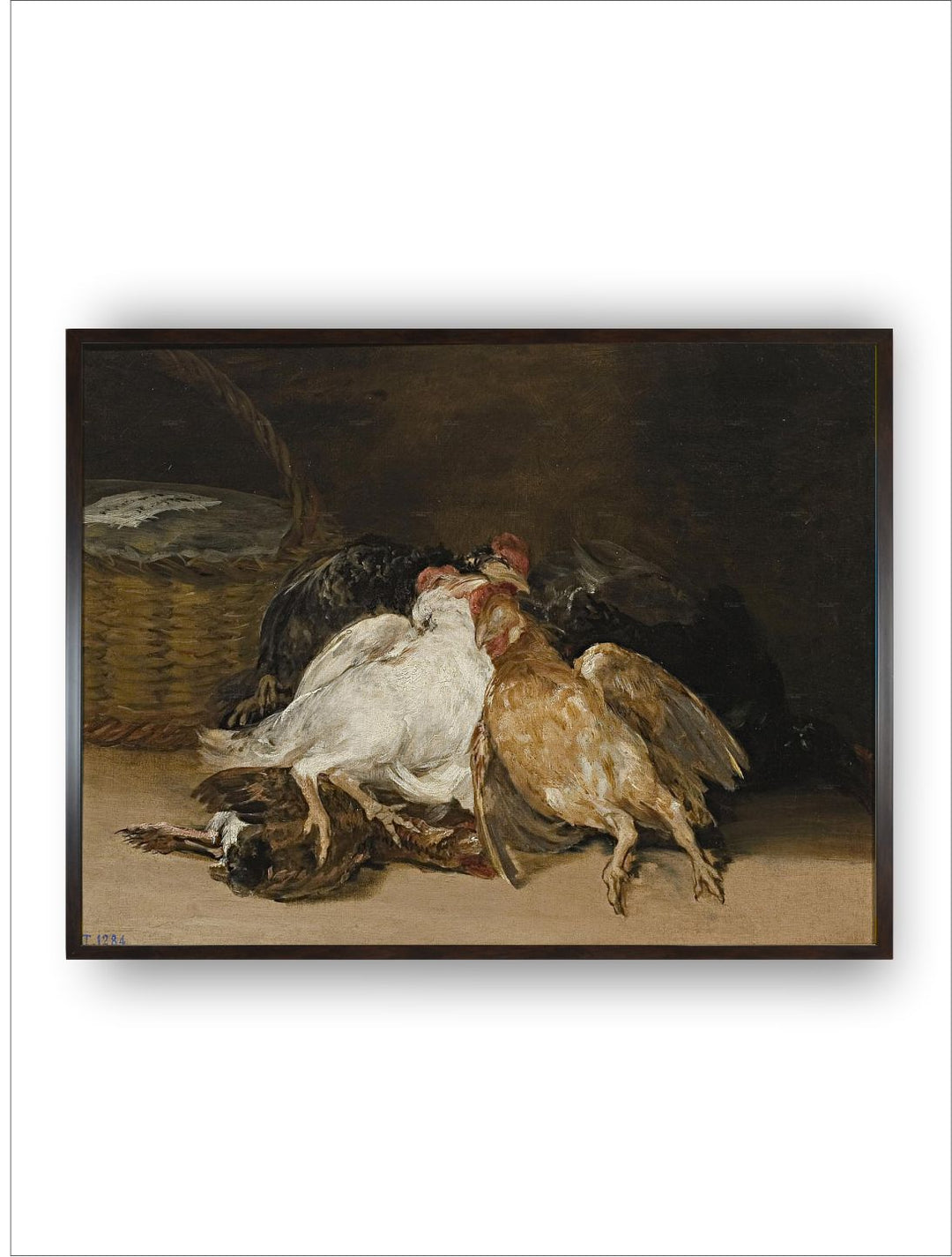 Still Life with dead Chickens and a Wicker Basket by Francisco de Goya