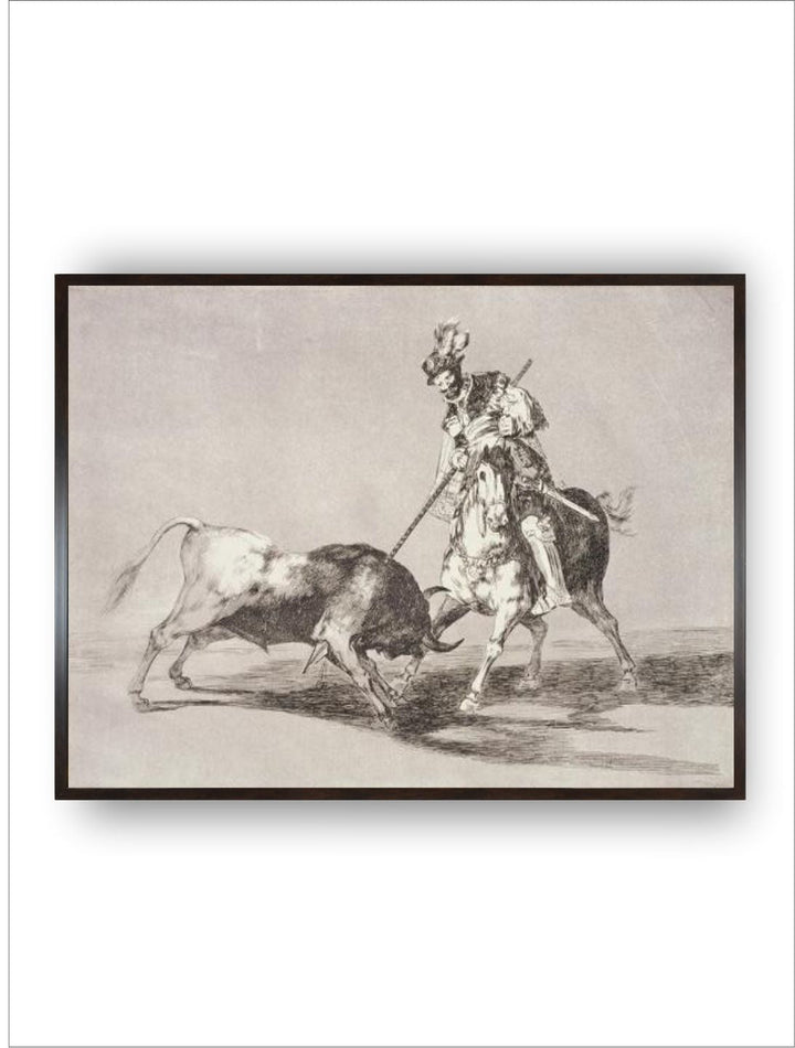 El Cid (C.1040-99) Spearing Another Bull, Plate 11 from La Tauromaquia, 1816 by Francisco de Goya