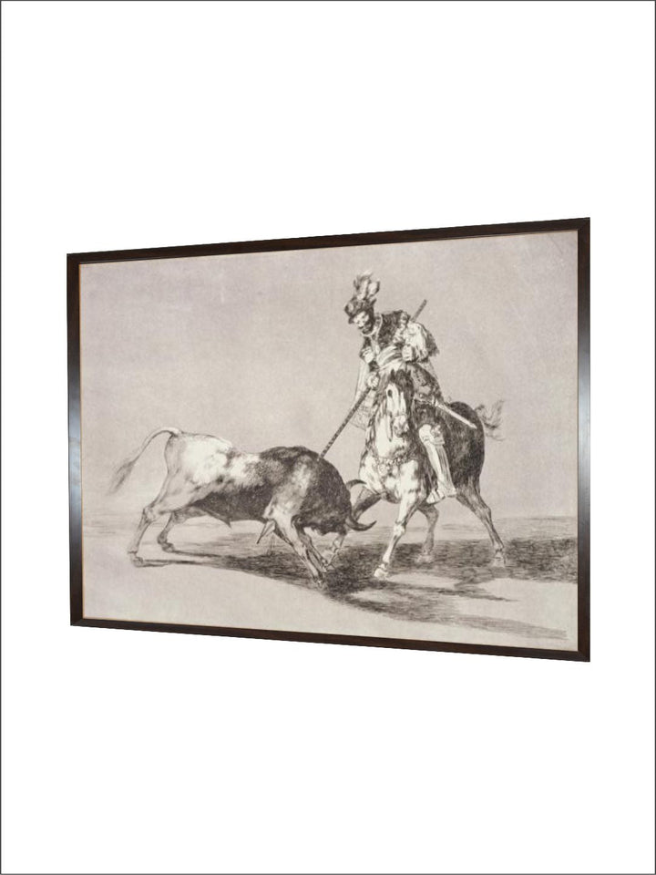 El Cid (C.1040-99) Spearing Another Bull, Plate 11 from La Tauromaquia, 1816 by Francisco de Goya