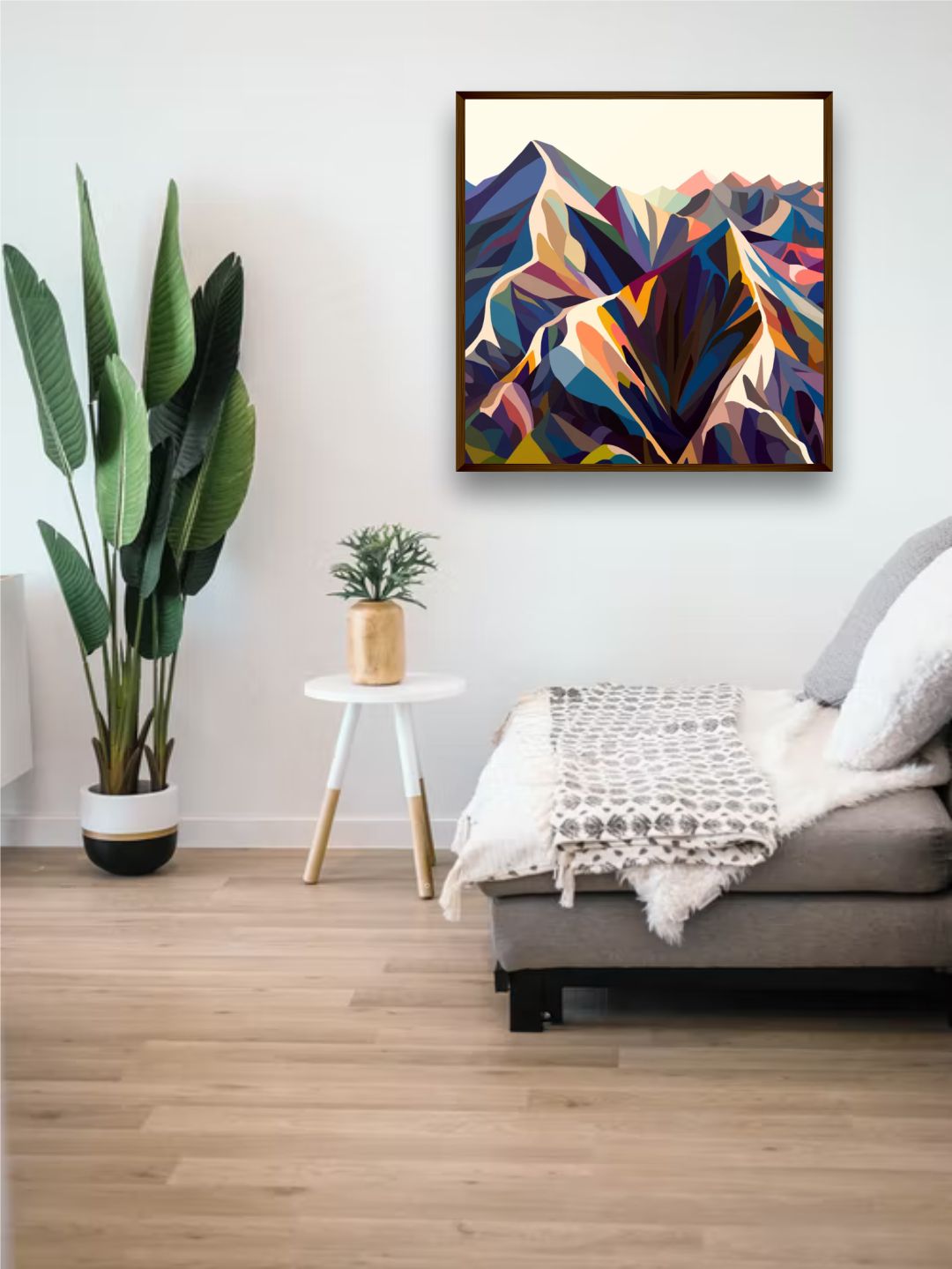 "Blue Abstract Painting  Wall Art''