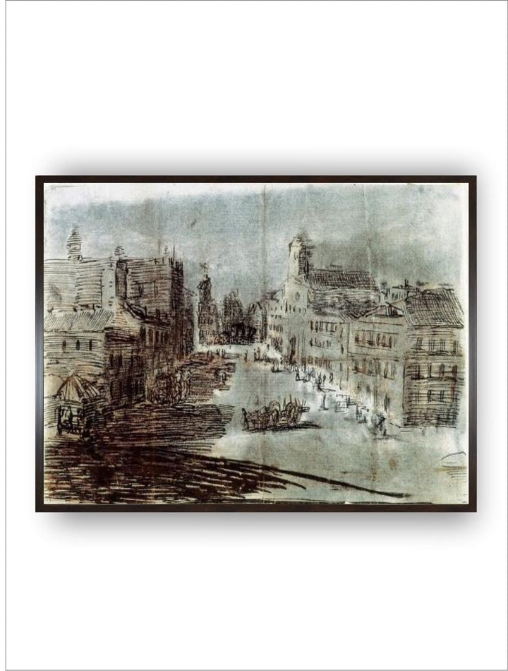 A Street in Madrid by Francisco de Goya
