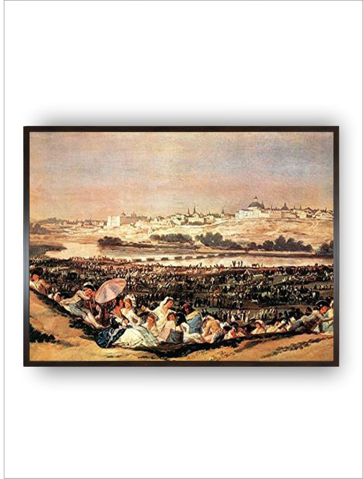 Folk Festival at the San Isidro-day by Francisco de Goya
