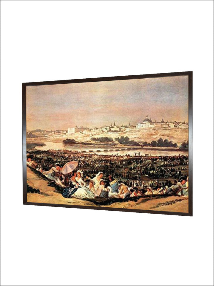 Folk Festival at the San Isidro-day by Francisco de Goya
