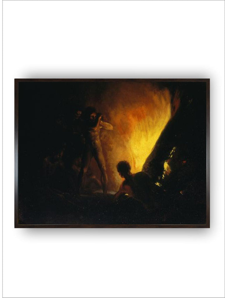 Savages around a Fire by Francisco de Goya