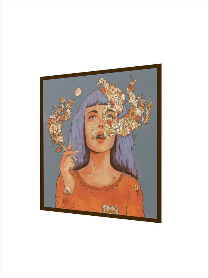 "Multi-Coloured Abstract Painting Framed Wall Art''