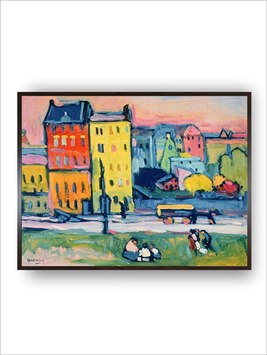 Houses in Munich, 1908 by Wassily Kandinsky