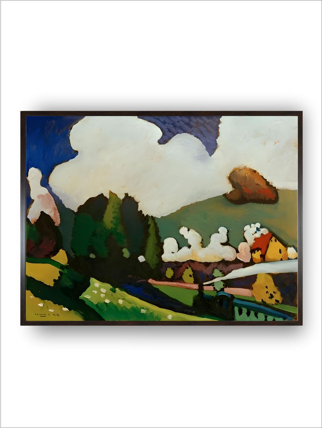 Landscape with Locomotive, 1909 by Wassily Kandinsky