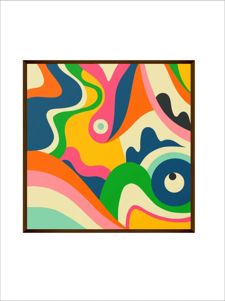 " Brown & Beige Abstract Painting Wall Art''