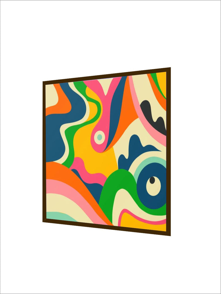 " Brown & Beige Abstract Painting Wall Art''