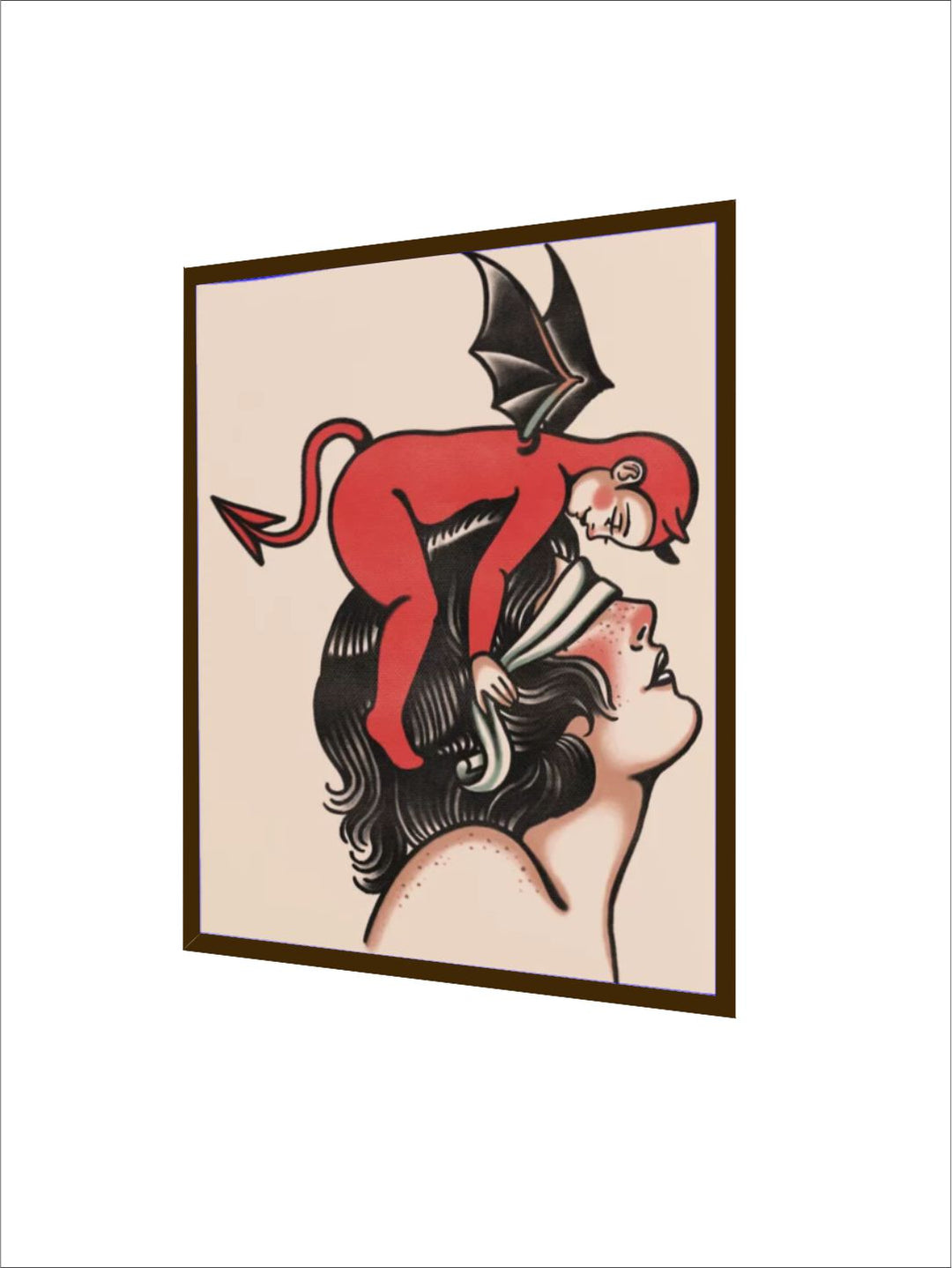 "Pink & Red Abstract Printed Wall Art''