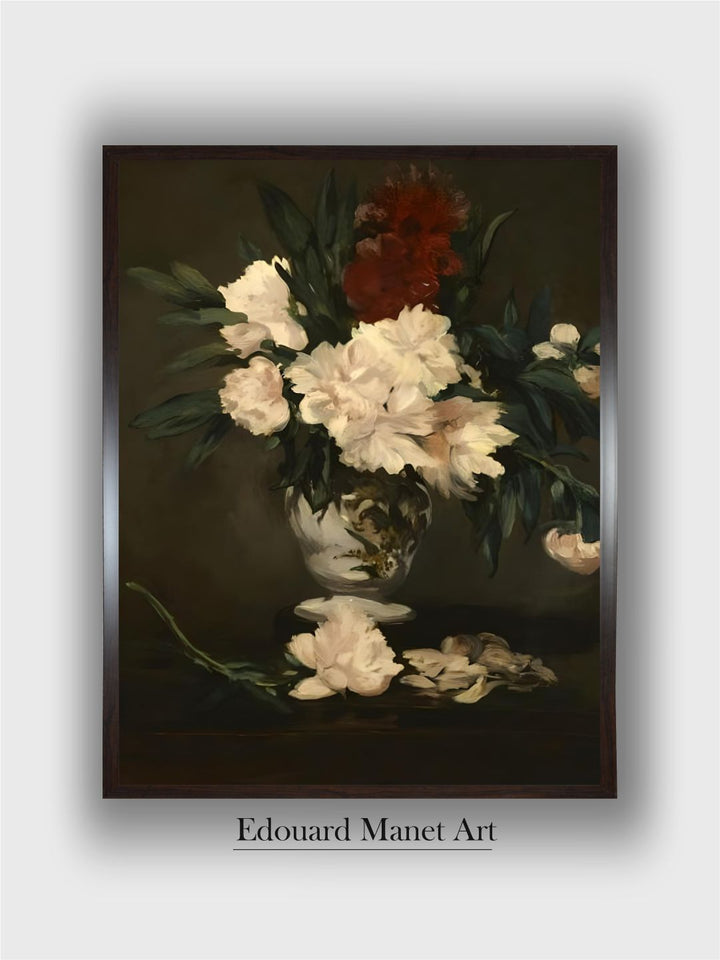 Vase with Peonies on a Pedestal, c.1864 by Edouard Manet