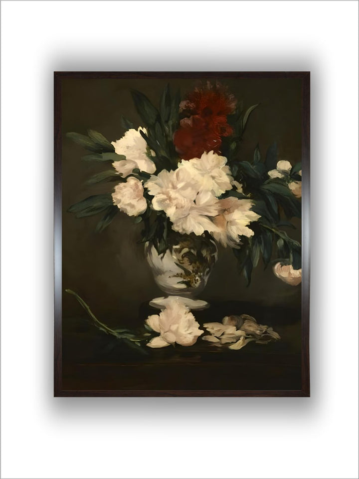 Vase with Peonies on a Pedestal, c.1864 by Edouard Manet
