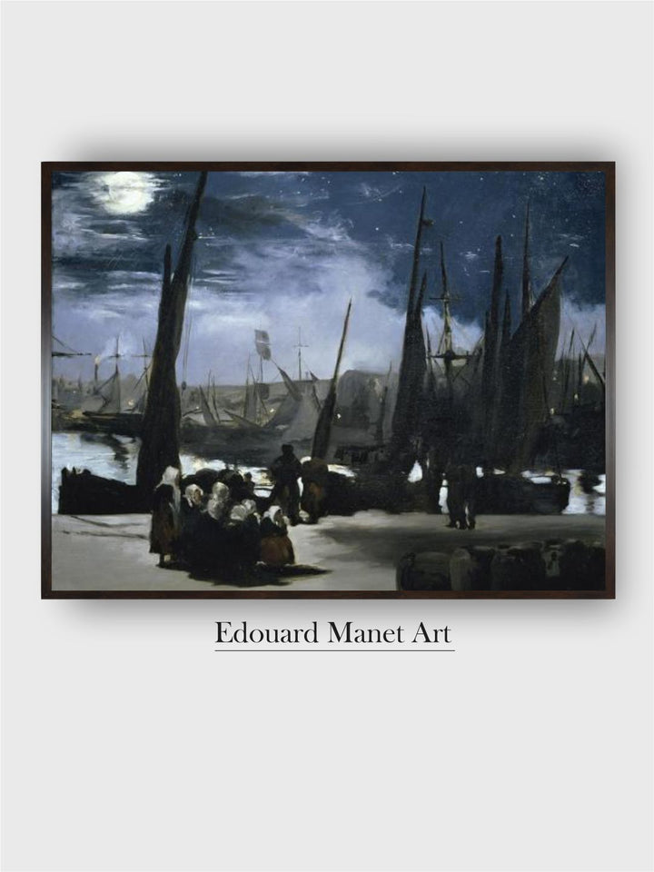 Clair de Lune Sur le Port de Boulogne by Edouard Manet