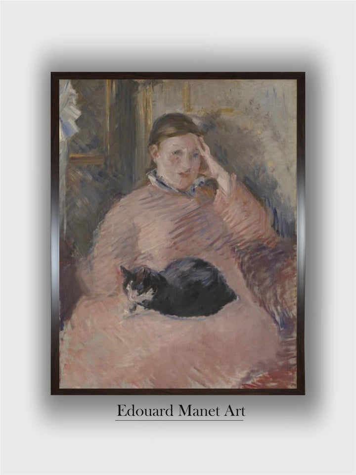 Woman with a Cat by Edouard Manet