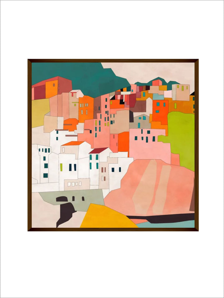 "  Multi-Coloured Abstract Painting Framed Wall Art''