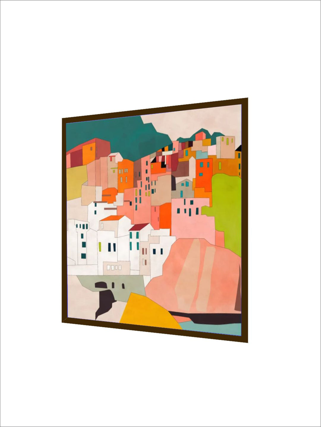 "  Multi-Coloured Abstract Painting Framed Wall Art''