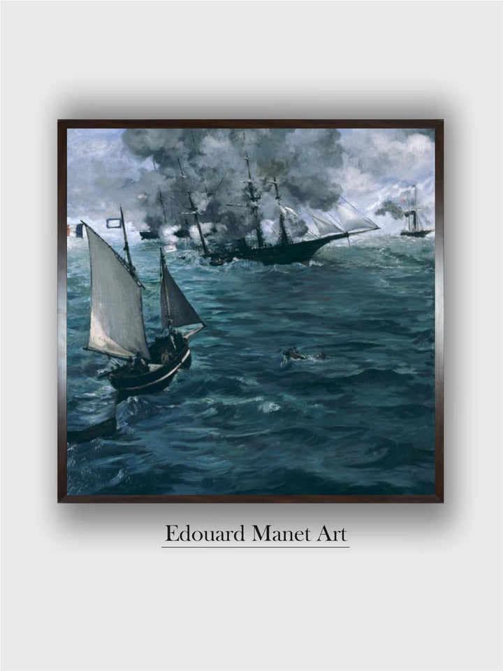 The Battle of the Kearsarge and the Alabama, 1864 by Edouard Manet