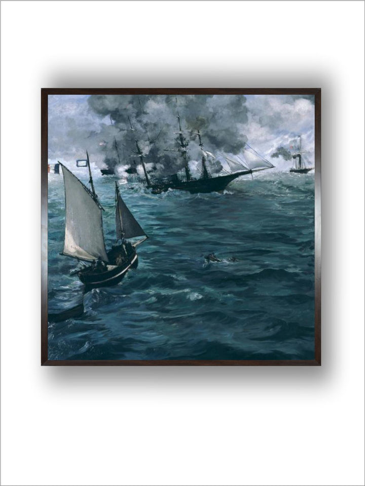 The Battle of the Kearsarge and the Alabama, 1864 by Edouard Manet