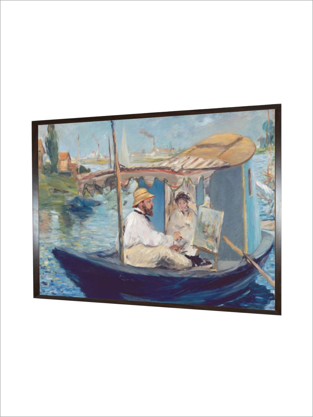 The Boat, (Claude Monet in His Floating Studio), 1874 by Edouard Manet