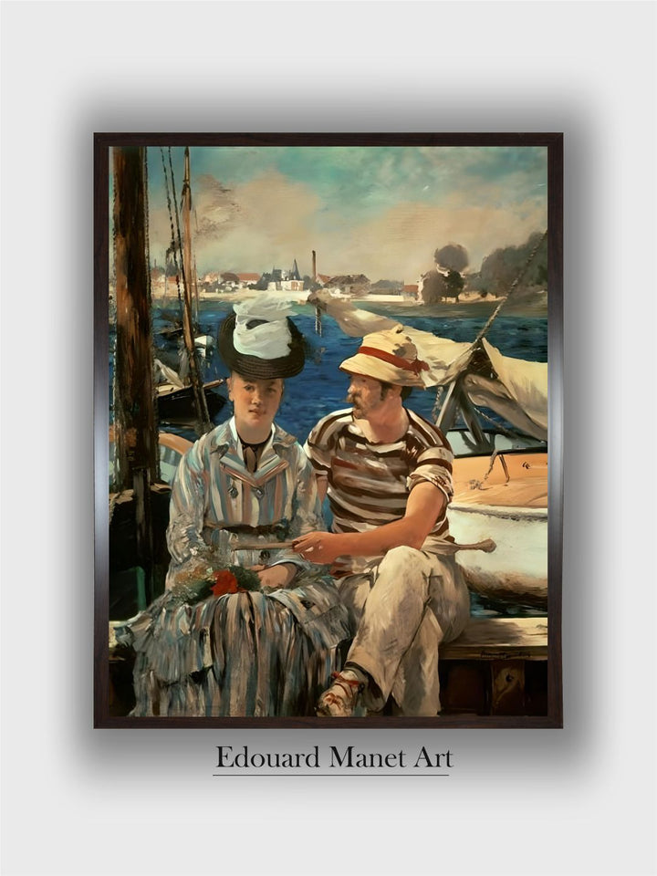 Un dimanche sur la Seine (Argenteuil) (1874). by Edouard Manet
