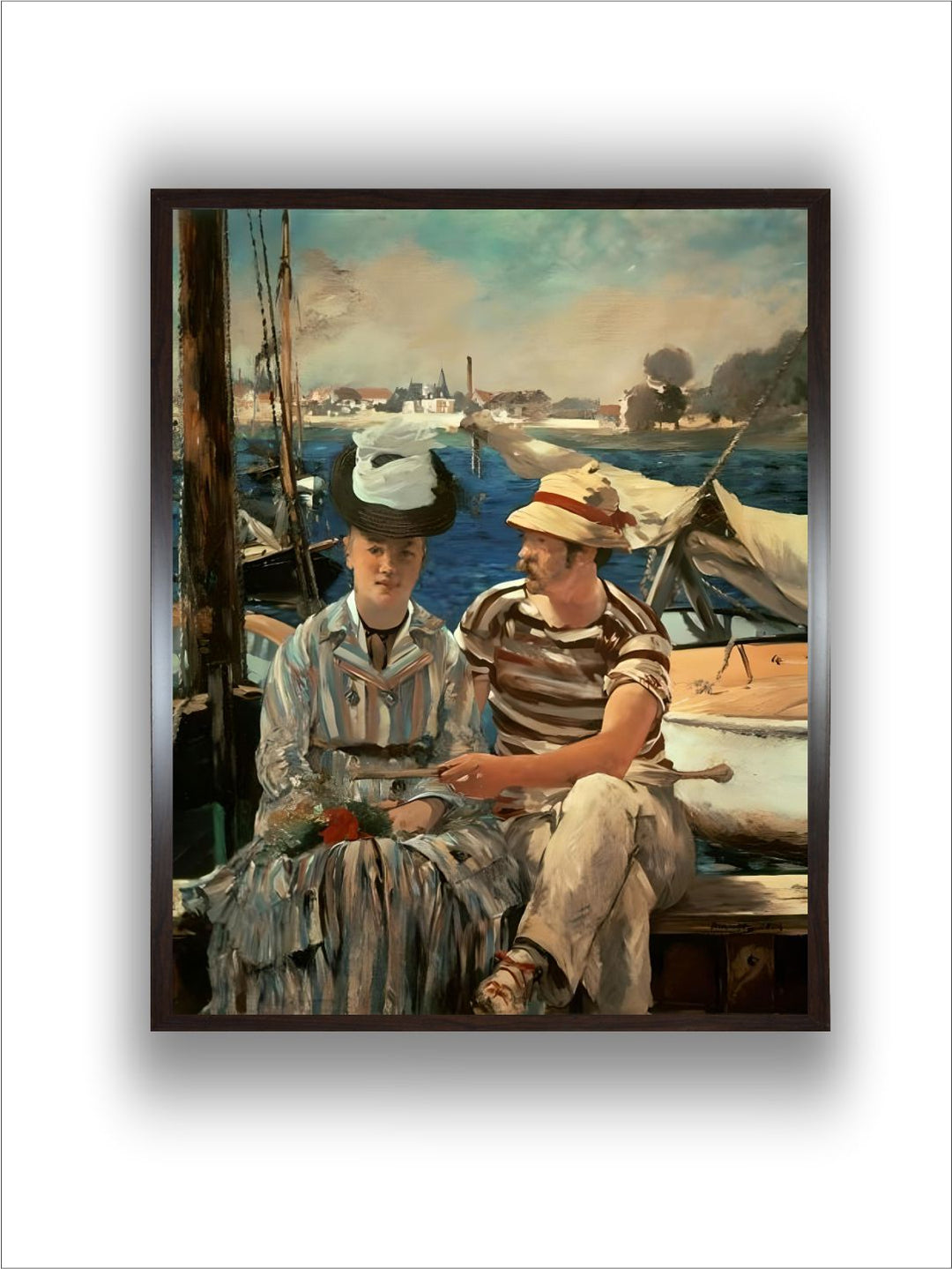 Un dimanche sur la Seine (Argenteuil) (1874). by Edouard Manet