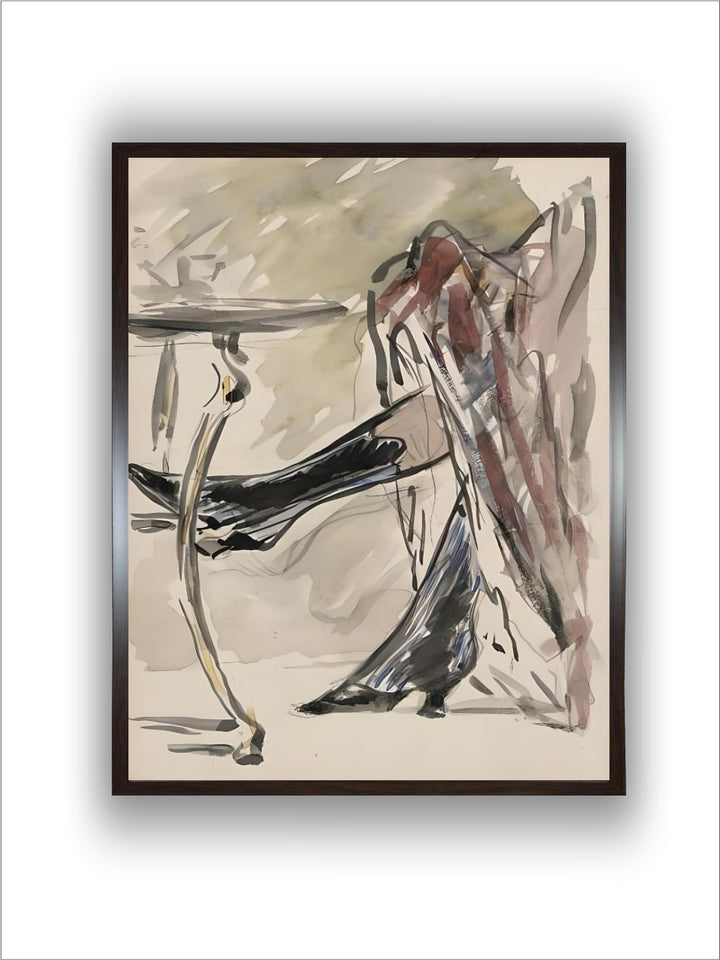 deux jambes avec bottines sous une jupe rouge by Edouard Manet