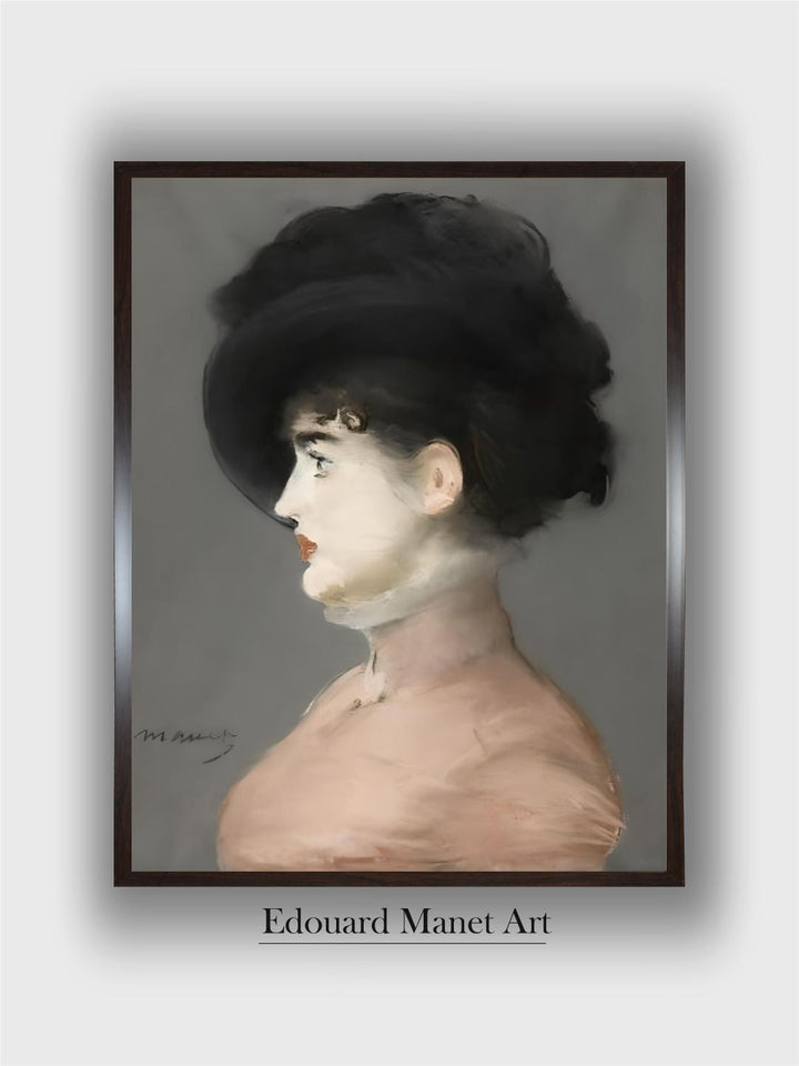 La femme au chapeau noir : portrait d'Irma Brunner la Viennoise by Edouard Manet