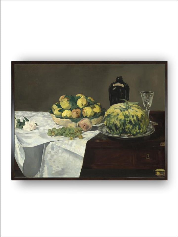 Still Life with Melon and Peaches, c.1866 by Edouard Manet