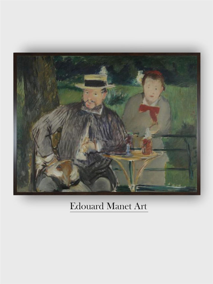 Portrait of Ernest Hoschedé with His daughter Marthe, C. 1876 by Edouard Manet