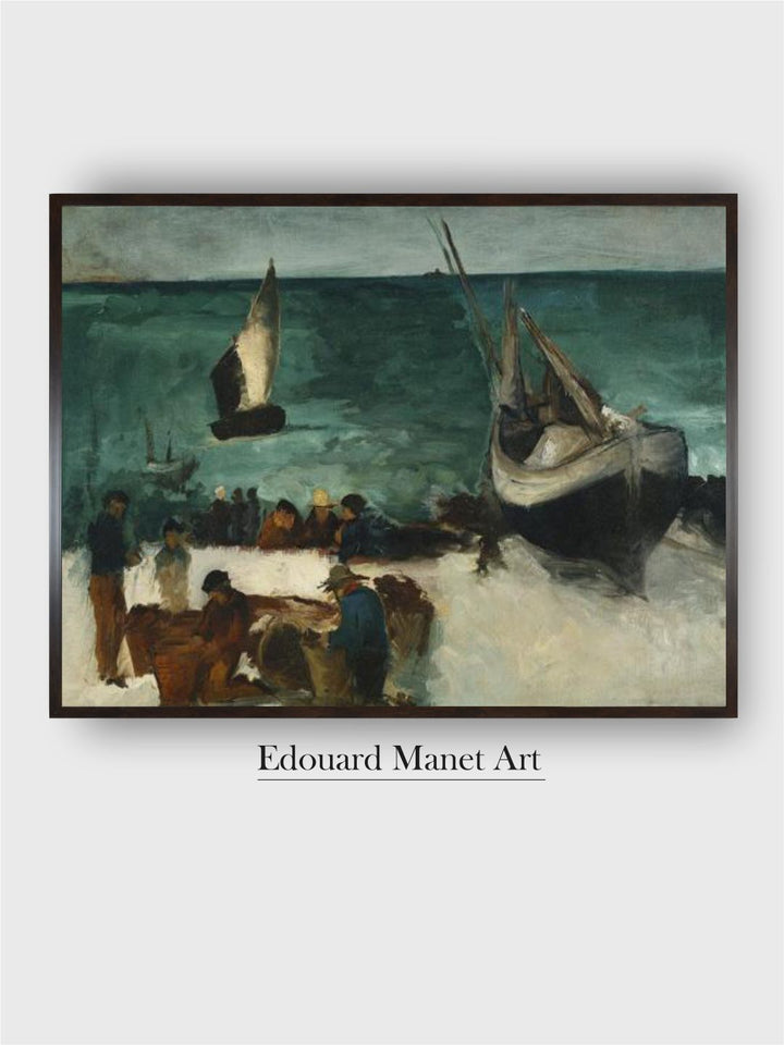 Fishing Boats and Fishermen by Edouard Manet