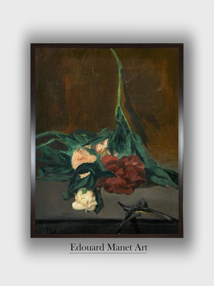 A Stem of Peonies and Pruning Shears, 1864 by Edouard Manet