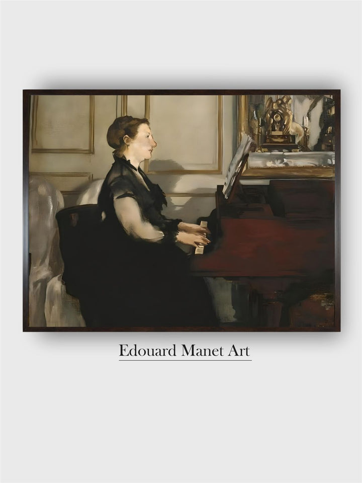 Madame Manet at the Piano by Edouard Manet