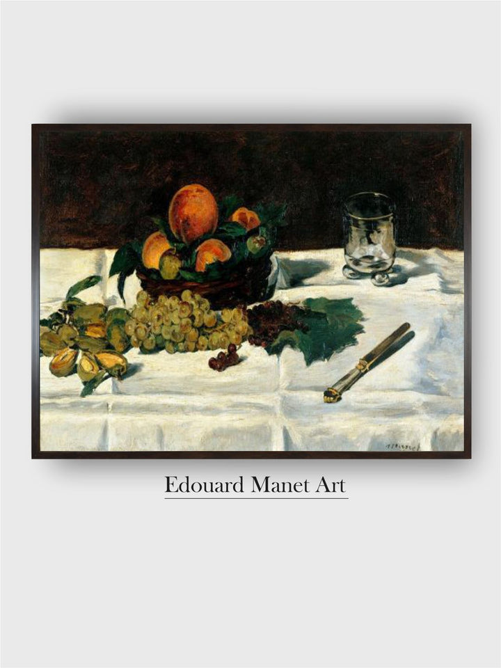 Still Life Fruit on a Table by Edouard Manet
