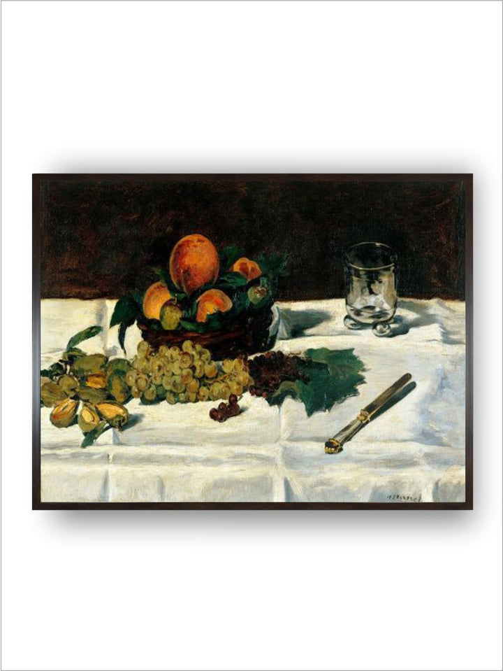 Still Life Fruit on a Table by Edouard Manet