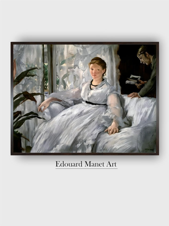 Reading. (Portraits of Suzanne Manet and Her Son, Leon Koella-Leenhoff) Edouard Manet
