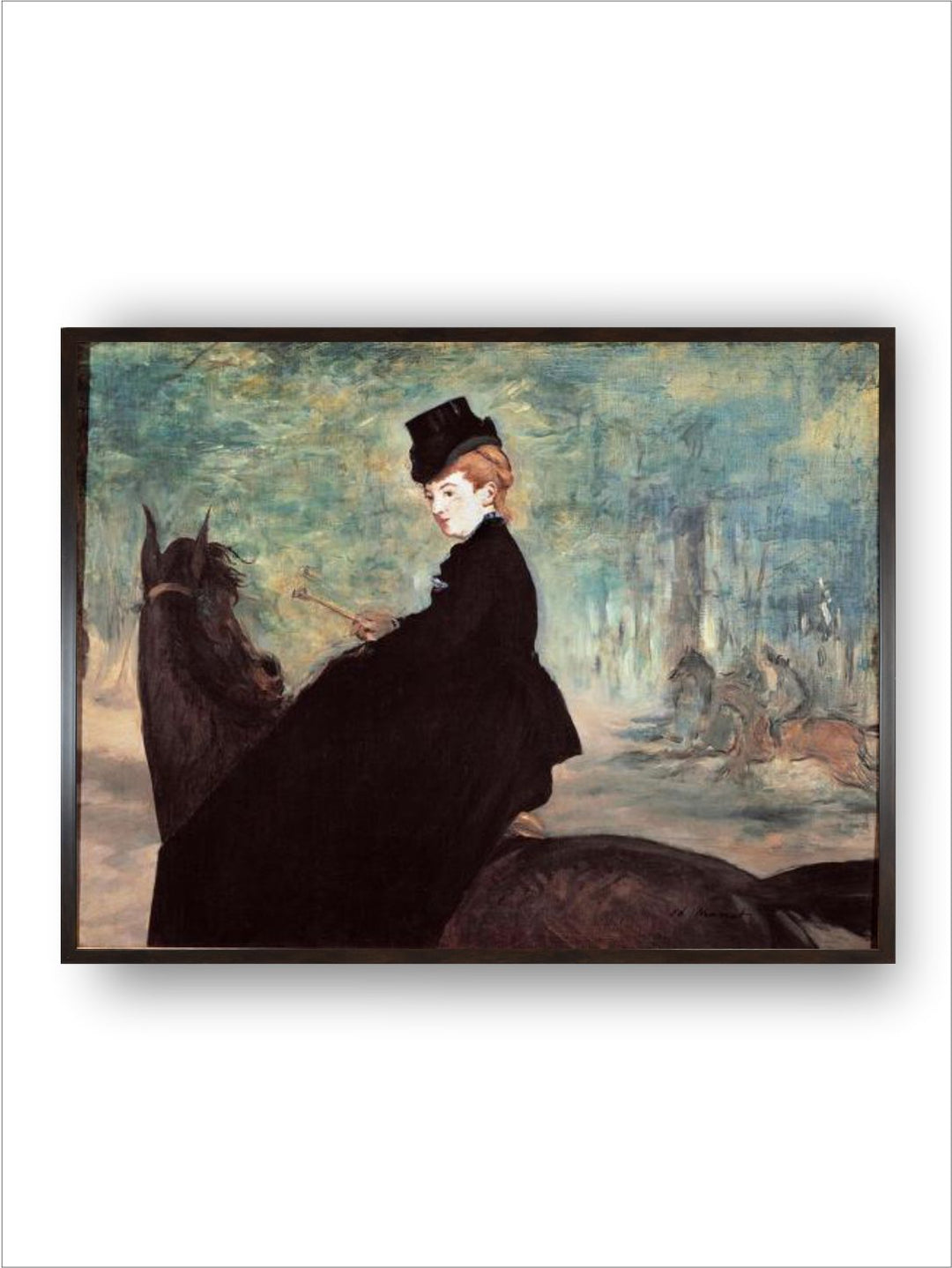 L'amazon or Portrait of Marie Lefebvre Riding a Horse 1875  by Edouard Manet