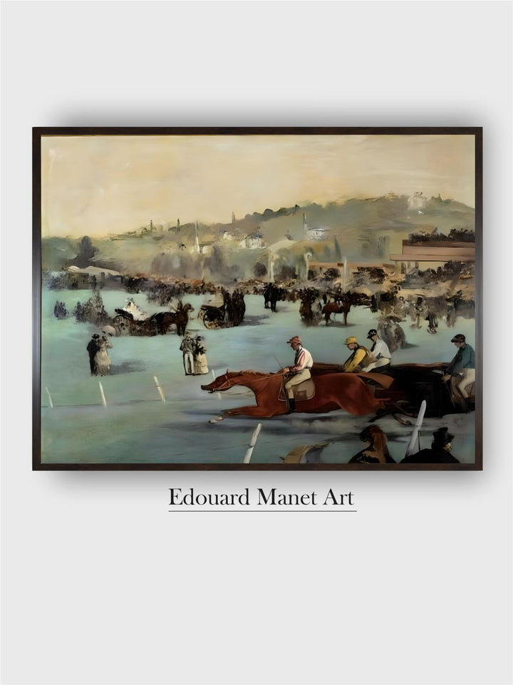 Horse Races at the Bois de Boulogne Painting by Edouard Manet by Edouard Manet
