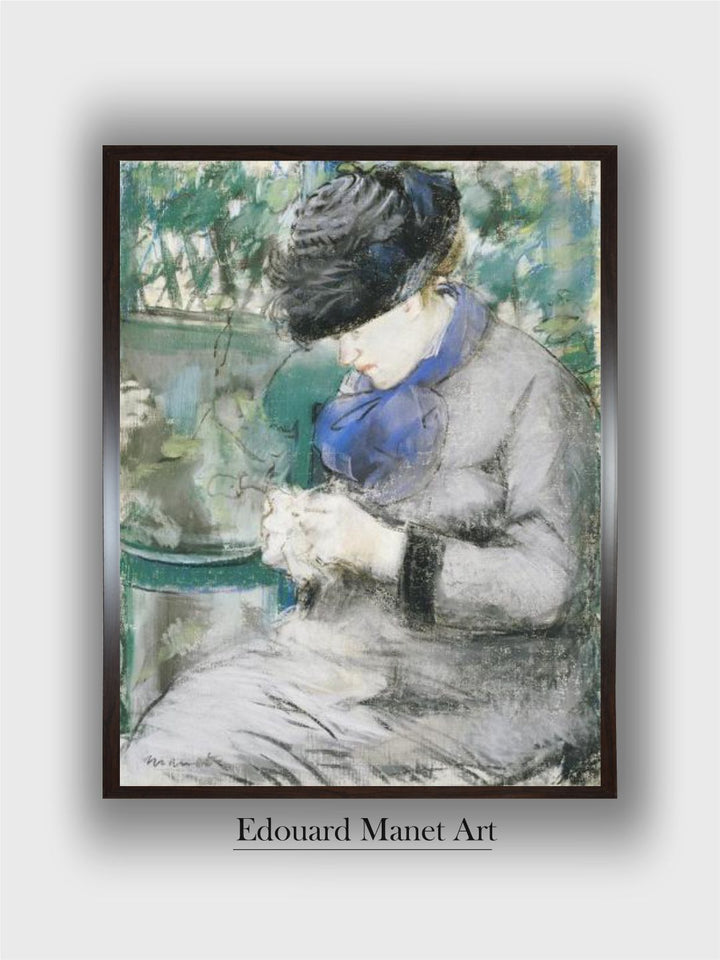 Girl Sitting in the Garden, or the Knitting, 1879 by Edouard Manet