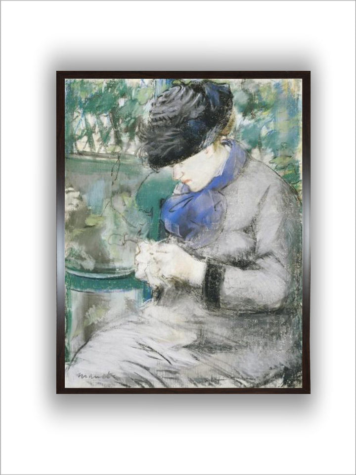 Girl Sitting in the Garden, or the Knitting, 1879 by Edouard Manet