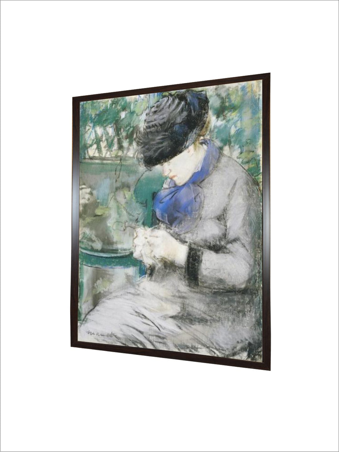 Girl Sitting in the Garden, or the Knitting, 1879 by Edouard Manet