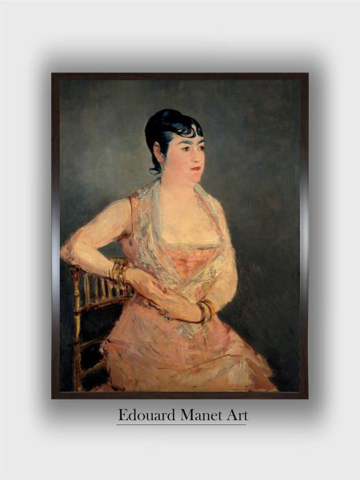 Lady in Pink (La dame En Ros), 1879-1881 by Edouard Manet