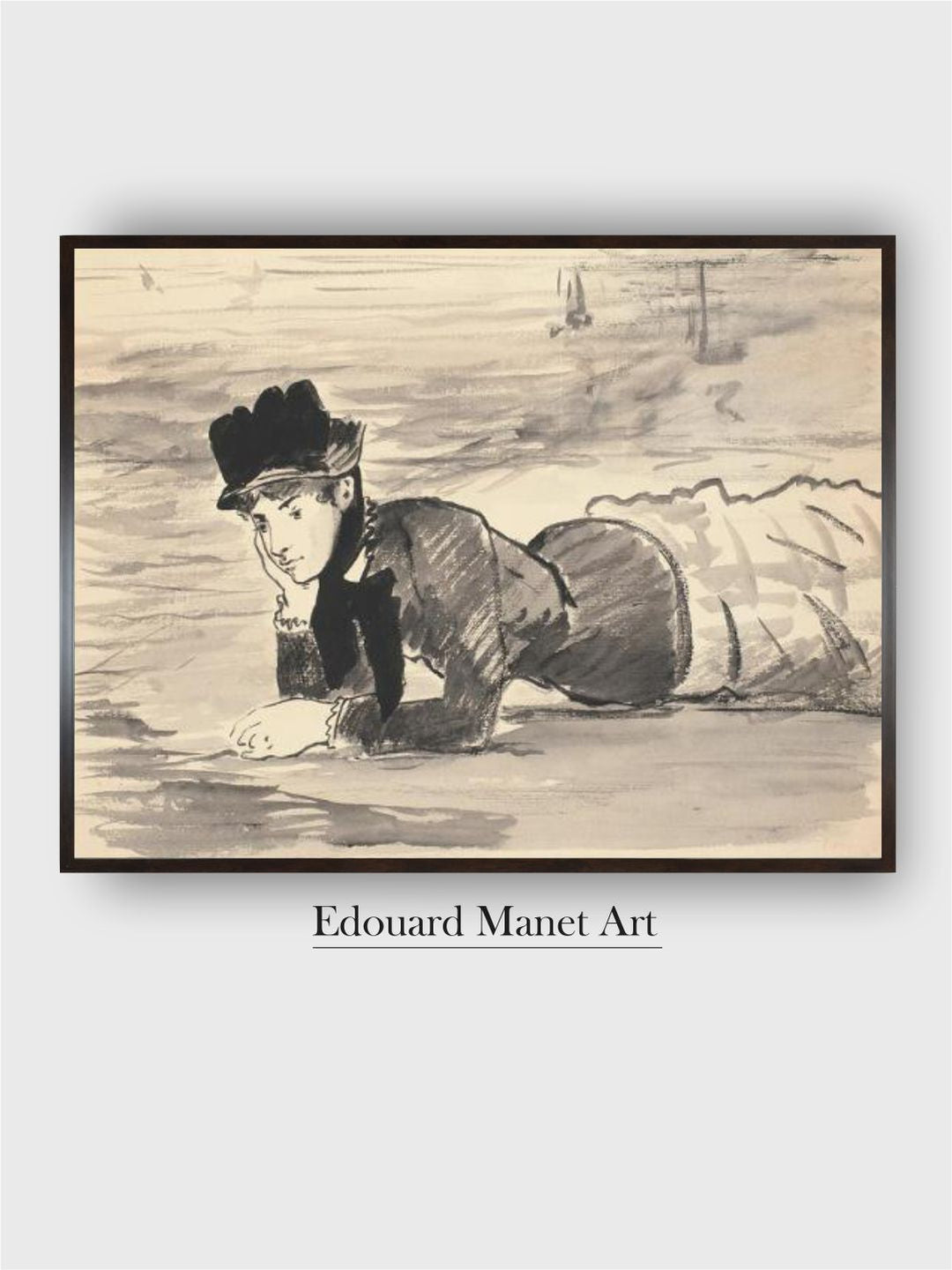 Woman Lying on the Beach, Annabel Lee, Ca 1881 by Edouard Manet