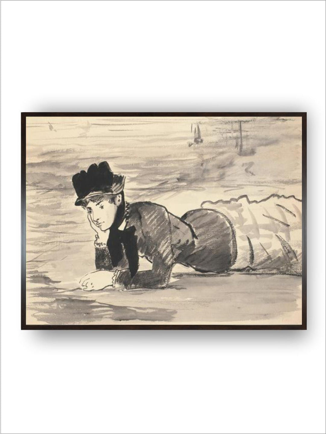 Woman Lying on the Beach, Annabel Lee, Ca 1881 by Edouard Manet