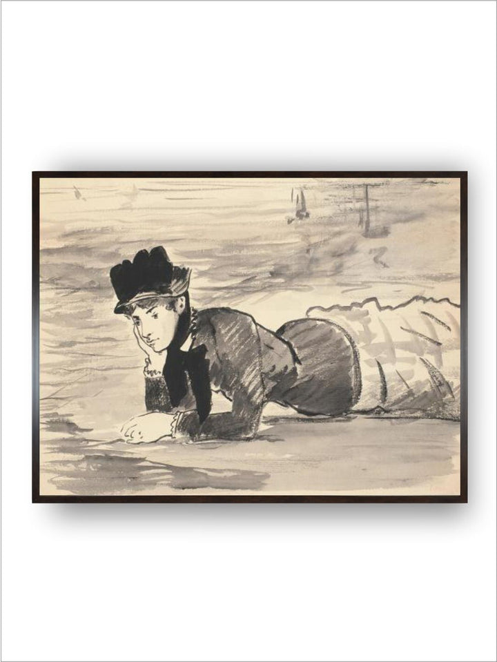 Woman Lying on the Beach, Annabel Lee, Ca 1881 by Edouard Manet