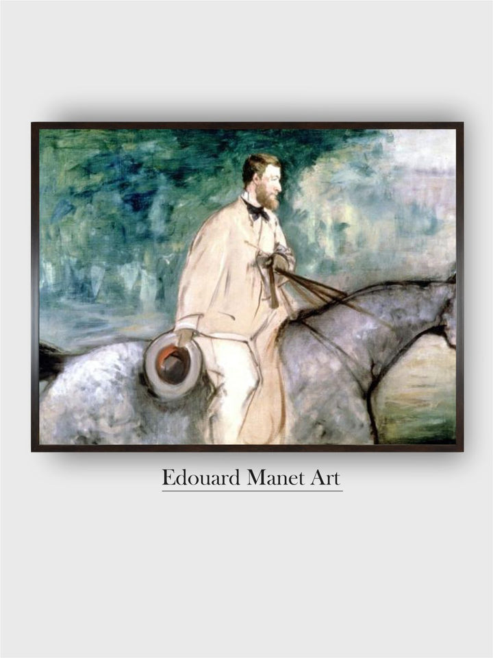 The Painter Guillaumin on Horseback, 1870 by Edouard Manet
