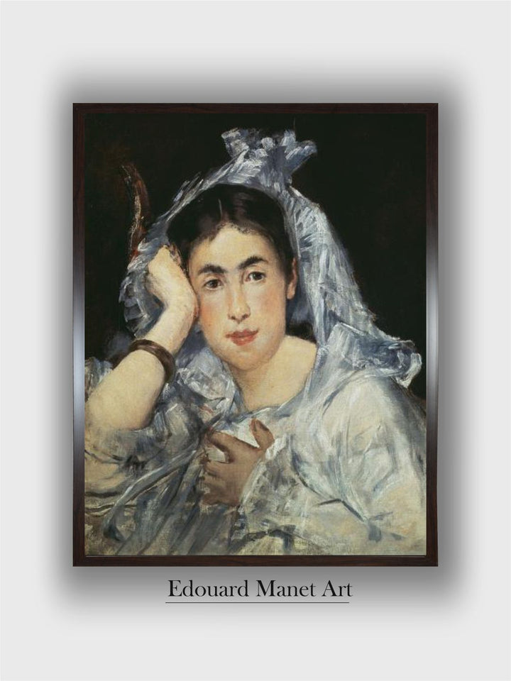Marguerite de Conflans Wearing a Hood, 1873 by Edouard Manet