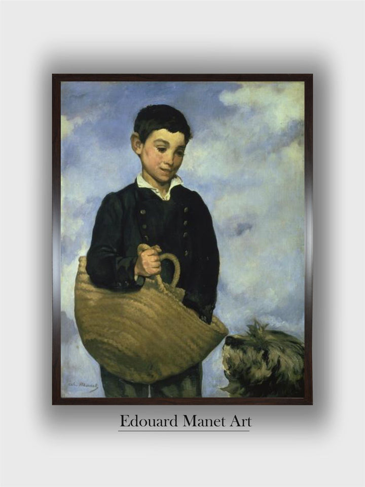 Boy with a Basket and dog, 1860 by Edouard Manet